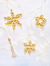 Load image into Gallery viewer, Wooden Snowflake Christmas Ornaments
