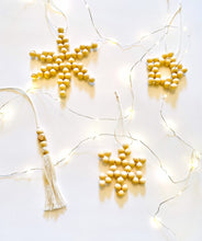 Load image into Gallery viewer, Wooden Snowflake Christmas Ornaments