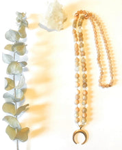 Load image into Gallery viewer, Moonstone Sunstone & Crystal Quartz Mala