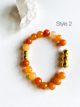 Load image into Gallery viewer, Orange Aventurine & Crystal Quartz Bracelet