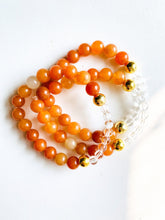 Load image into Gallery viewer, Orange Aventurine & Crystal Quartz Bracelet