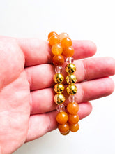 Load image into Gallery viewer, Orange Aventurine & Crystal Quartz Bracelet