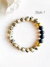 Load image into Gallery viewer, Picture Jasper & Crystal Quartz Mala Bracelet
