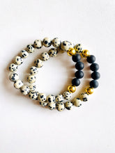 Load image into Gallery viewer, Picture Jasper & Crystal Quartz Mala Bracelet