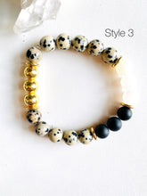 Load image into Gallery viewer, Picture Jasper & Crystal Quartz Mala Bracelet