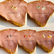 Load image into Gallery viewer, Raw Gemstone Stud Earrings
