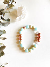 Load image into Gallery viewer, Picture Jasper & Crystal Quartz Mala Bracelet
