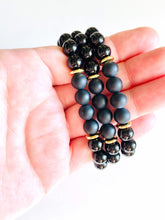 Load image into Gallery viewer, Black Onyx Essential Oil Diffuser Bracelet