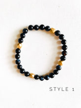 Load image into Gallery viewer, Dainty Black Onyx Stretch Bracelet