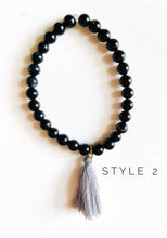 Load image into Gallery viewer, Dainty Black Onyx Stretch Bracelet