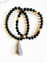 Load image into Gallery viewer, Dainty Black Onyx Stretch Bracelet
