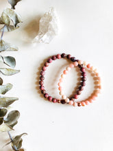 Load image into Gallery viewer, Dainty Opal or Rhodonite Stretch Bracelet