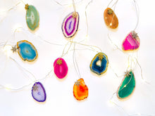 Load image into Gallery viewer, Agate & Snowflake Charm Ornament