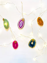 Load image into Gallery viewer, Agate & Snowflake Charm Ornament