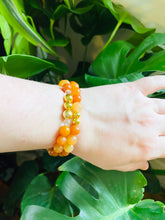 Load image into Gallery viewer, Orange Aventurine & Crystal Quartz Bracelet