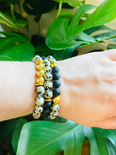 Load image into Gallery viewer, Picture Jasper & Crystal Quartz Mala Bracelet
