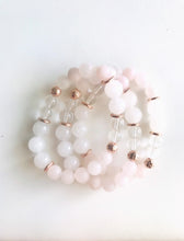 Load image into Gallery viewer, Rose Quartz, Crystal Quartz & Agate Bracelet