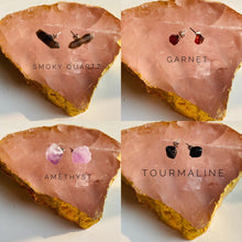 Load image into Gallery viewer, Raw Gemstone Stud Earrings