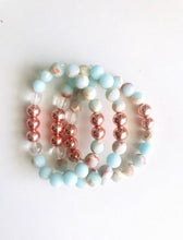 Load image into Gallery viewer, Picture Jasper & Crystal Quartz Mala Bracelet