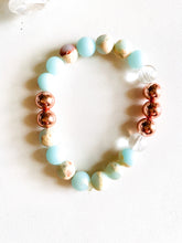 Load image into Gallery viewer, Picture Jasper & Crystal Quartz Mala Bracelet