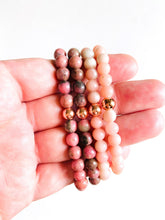Load image into Gallery viewer, Dainty Opal or Rhodonite Stretch Bracelet