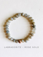 Load image into Gallery viewer, Labradorite or Crystal Quartz Stretch Bracelet