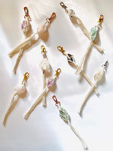 Load image into Gallery viewer, Gemstone Macrame Keychain / Bag Clip