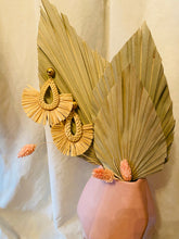 Load image into Gallery viewer, Rattan Teardrop Fringe Earrings