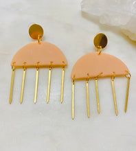 Load image into Gallery viewer, Blush Oversized Fringe Stud Earrings