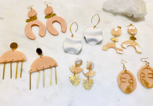 Load image into Gallery viewer, Blush Oversized Fringe Stud Earrings