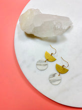 Load image into Gallery viewer, Silver Splash & Brass Earrings