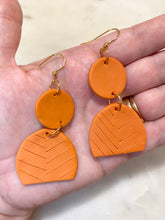 Load image into Gallery viewer, Orange Dangle Earrings