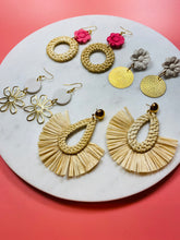 Load image into Gallery viewer, Rattan Teardrop Fringe Earrings