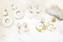 Load image into Gallery viewer, White ‘Marble’ Dangle Earrings