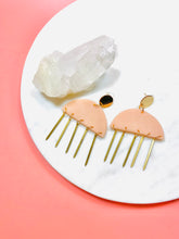 Load image into Gallery viewer, Blush Oversized Fringe Stud Earrings