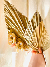 Load image into Gallery viewer, Wheat Polka Dot Oversized Arch Earrings