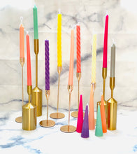 Load image into Gallery viewer, Colourful 6” Taper Beeswax Candle - 2 Pack
