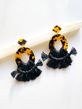 Load image into Gallery viewer, Wholesale - Macrame Acrylic Hoop Eaarings
