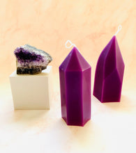 Load image into Gallery viewer, Oversized Gemstone Point Beeswax Candle
