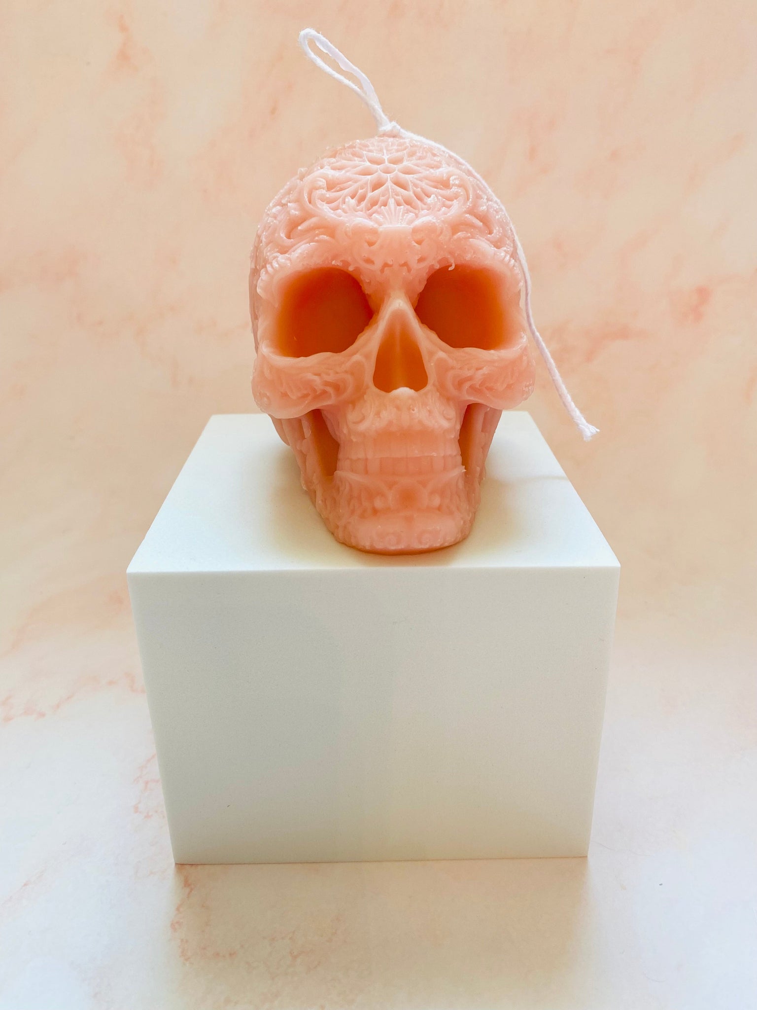 Sugar Skull Beeswax Candle