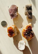 Load image into Gallery viewer, Amethyst, Citrine, Quartz Geode Gold Dipped Nail or Screw Cover
