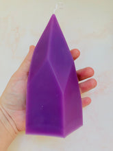 Load image into Gallery viewer, Oversized Gemstone Point Beeswax Candle
