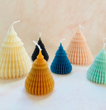 Load image into Gallery viewer, Large Origami Christmas Tree Beeswax Candle
