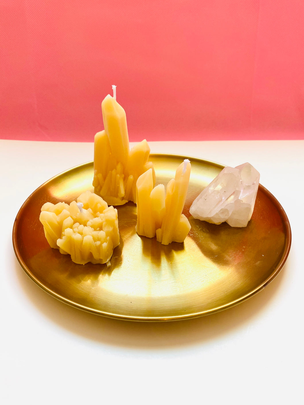 Gemstone Geode Beeswax Candles - 3 Pack
