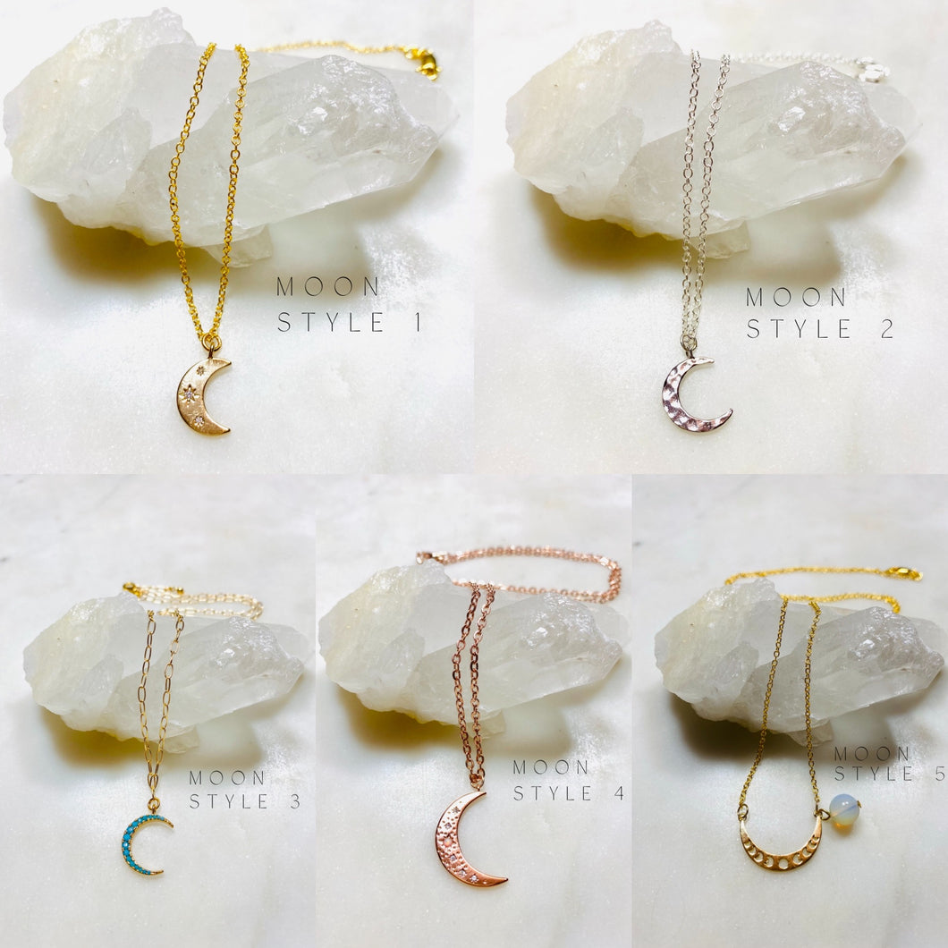 Wholesale - Moon Charm Pendant Necklace