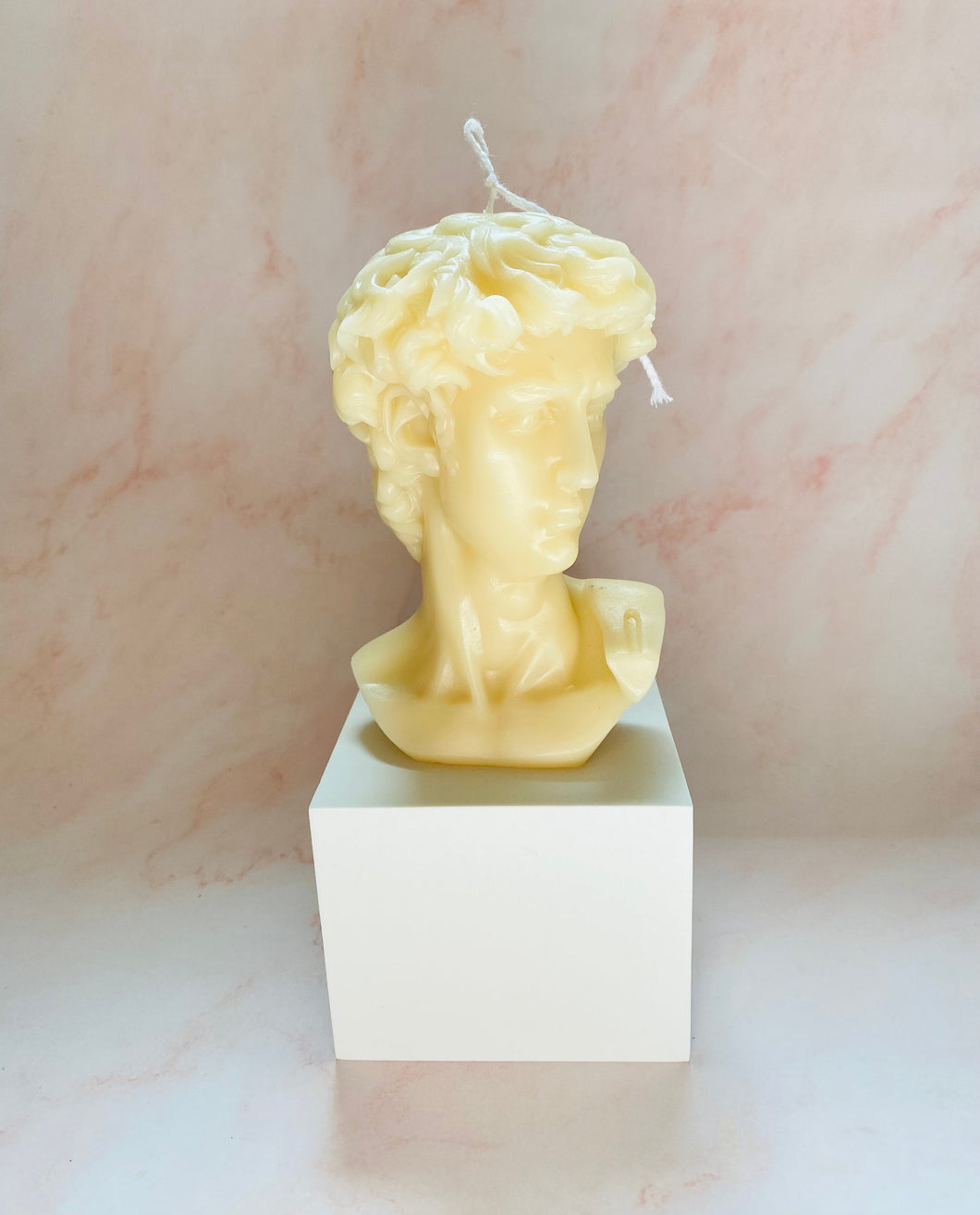 Statue of David Bust Beeswax Candle