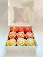 Load image into Gallery viewer, Box of Ombré Rose Beeswax Candles
