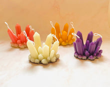 Load image into Gallery viewer, Gemstone Geode Beeswax Candle
