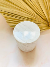 Load image into Gallery viewer, White Marble 12oz Beeswax Candle
