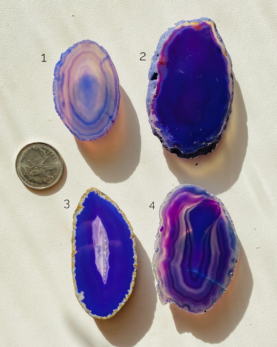 Purple Agate Nail or Screw Cover